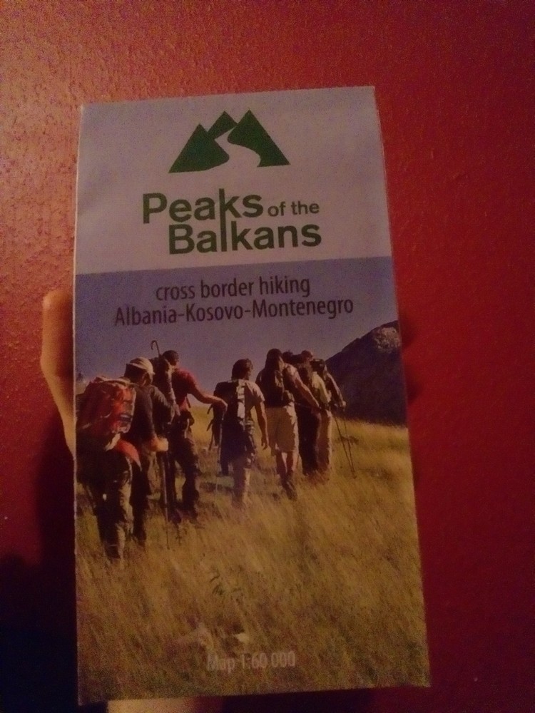 Peaks of the Balkans walking / hiking map Albania Kosovo Montenegro