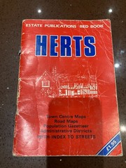 3 x Barnett’s St Albans Luton Bedford Street Plan with Index, 1970’s + HERTS map