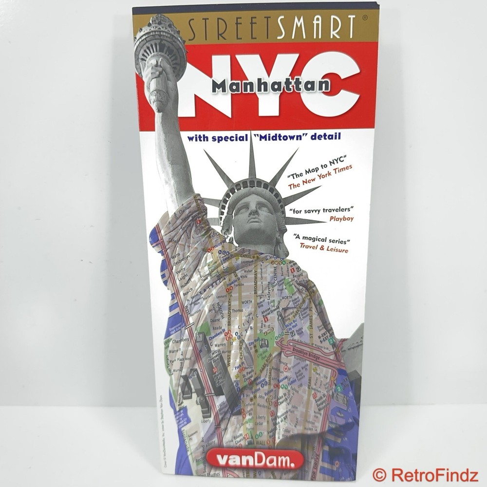 Streetsmart Manhattan Map NYC Travel Guide Laminated Vandam