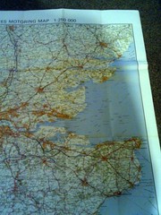 Bartholomew London and Home Counties Motoring Map 1:250000 Paper 1973