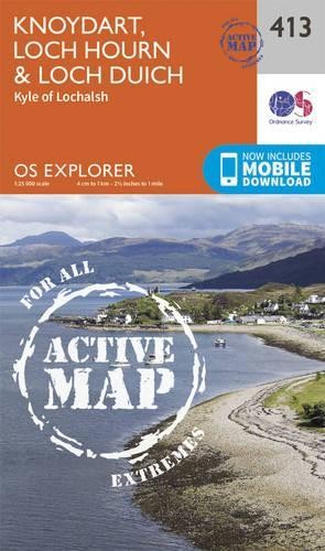 Knoydart, Loch Hourn and Loch Duich (Map) OS Explorer Active Map