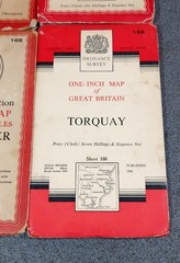 6 x Ordnance Survey Maps Mostly One Inch Maps