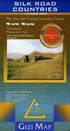 SILK ROAD COUNTRIES MAP (ENGLISH, FRENCH AND GERMAN By Gizi Map