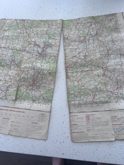 VINTAGE Ordnance Survey One-Inch Map, Sheet 171: London S.E. (1970s). Delicate.