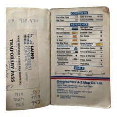 Vintage 1991 A-Z London Mini Street Atlas Maps