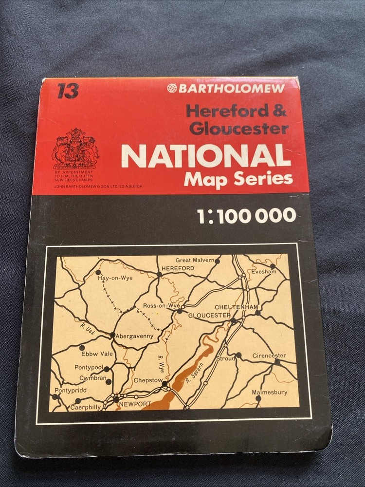 Hereford & Gloucester Bartholomew National Map 1:100 Scale #13 (1261)