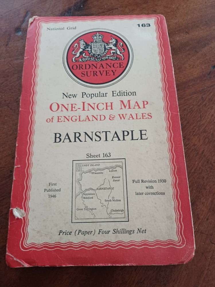 Barnstaple Ordnance Survey 163 / 1946