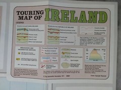 AA Touring Map of Ireland 1977 Double sided folding paper map