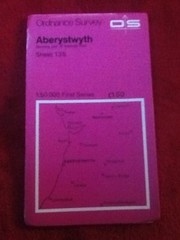 OS map Aberystwyth Landranger Sheet 135 1:50,000 1974, List 25