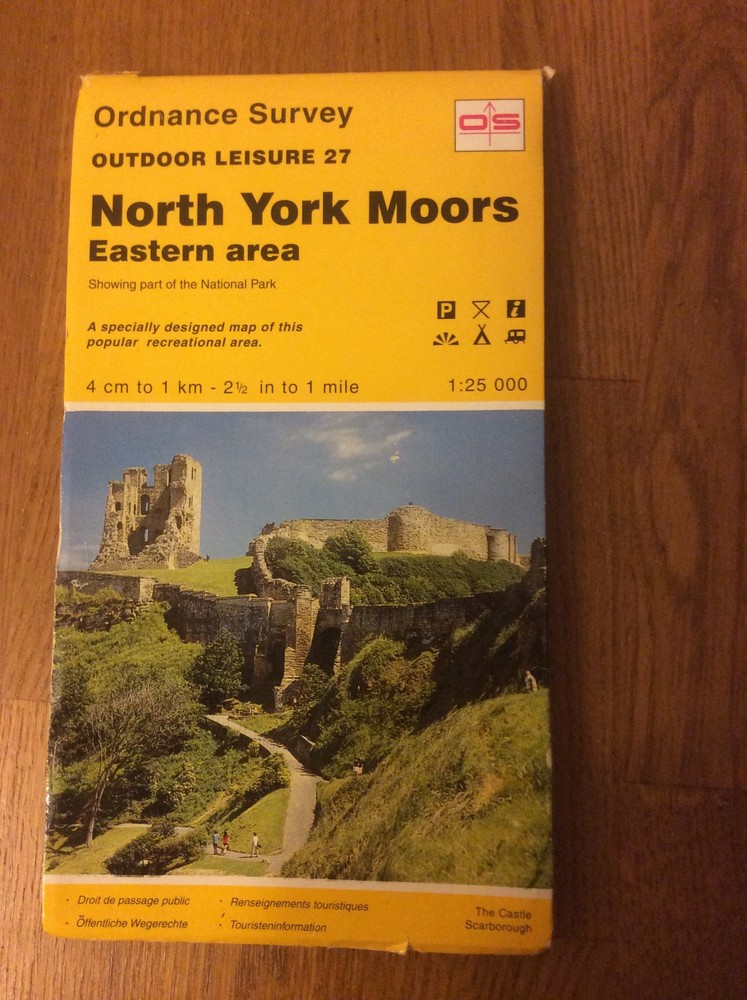 1993 Ordnance Survey Outdoor Leisure Map 27 North York Moors Eastern Area