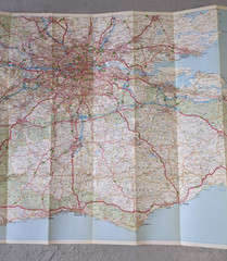 1978 Shell Road Map No2 Southern & Eastern England, Shell Petrol Oil Fuels