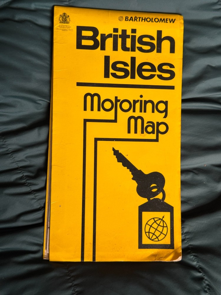 Bartholomew British Isles paper Motoring Map. 1977