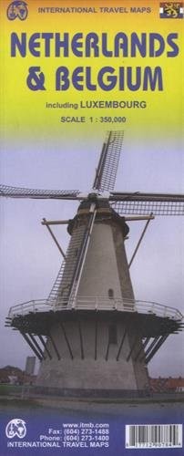 NETHERLANDS, BELGIUM & LUXEMBOURG TRAVEL REFERENCE MAP By Itmb Publishing *NEW*