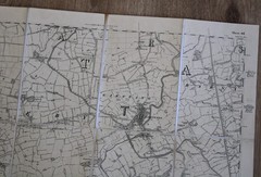 Vintage Map 1847 Large Format Cloth Backed LANCASHIRE Fylde Garstang Rawcliffe