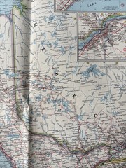 National Geographic Magazine Paper Map Of Central Canada 1963 Atlas Plate 24
