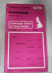 Landranger Series Ordnance Survey Map 1:50,000 Sheet 142 Peterborough