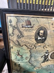 1926 COULTON WAUGH “A MAP OF CAPE COD” HAND PAINTED COLORS IN FRAME