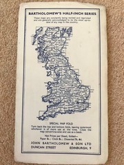 BARTHOLOMEW’S REVISED HALF INCH CONTOURED MAP SHEET 35 TEESDALE 1952