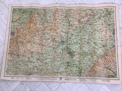 Four x Bartholomew’s Revised Half-Inch Cloth Contoured Maps 1950’s #C
