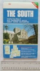 Vintage: RAC map The South, Bath, Bournemouth, Bristol, Cardiff, Oxford, etc.