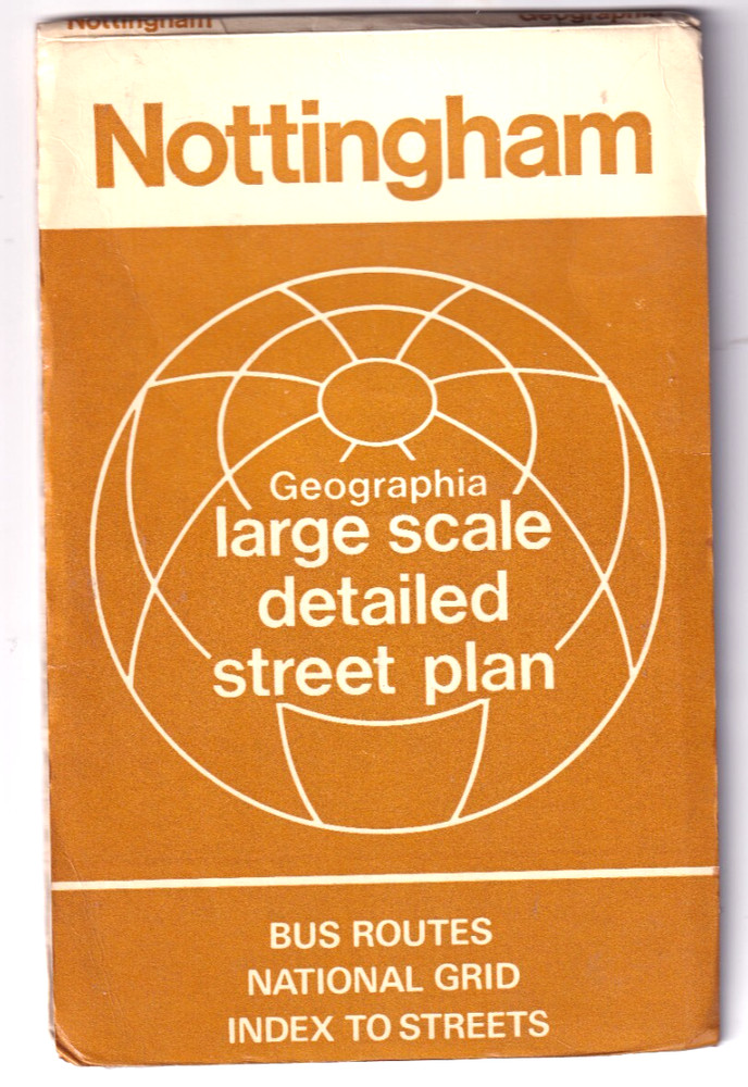 NOTTINGHAM – Large scale detailed street plan