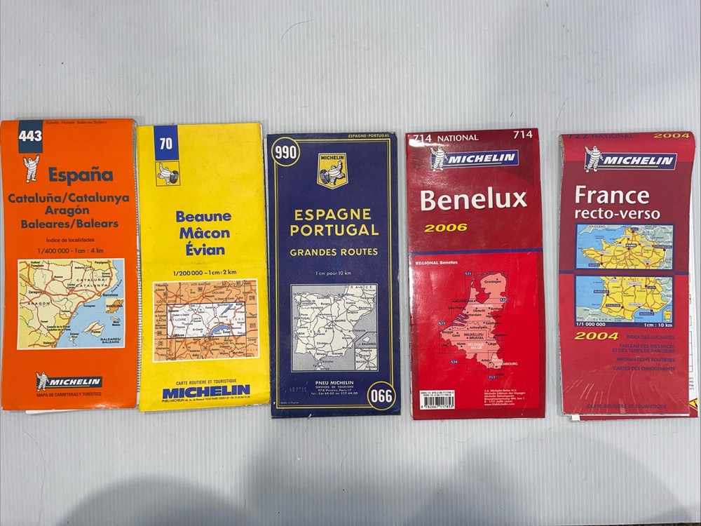 Lot of 5 – Vintage Michelin Maps – Various European Countries