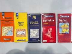 Lot of 5 – Vintage Michelin Maps – Various European Countries