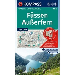 Germany Austria Fussen Ausserfern Kompass hiking cycling skiing map 4 2025 Ed.