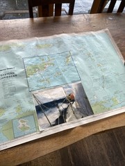 Vintage Eastern Caribbean Yachting Charts With Annotations Of A Voyage