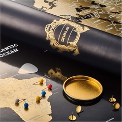 Detailed Extra Large Scratch Off World Map – Luxury Travel Decor & Tracker