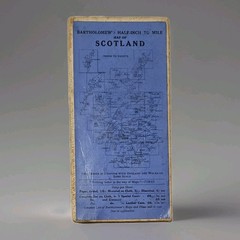 1948 Vintage Bartholomew’s Contoured Cloth Map Firth Of Clyde Scotland On Cloth