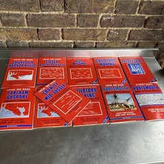 10x vintage old philips Local super County Red Book Map street map guides bundle