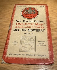 Various Vintage Ordnance Survey One Inch Maps Paper And Cloth – Choose A Map