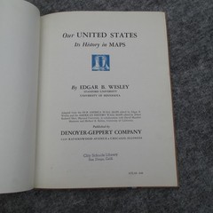 Vintage Our United States History in Maps Edgar B Wesley 1965 Hardcover Atlas