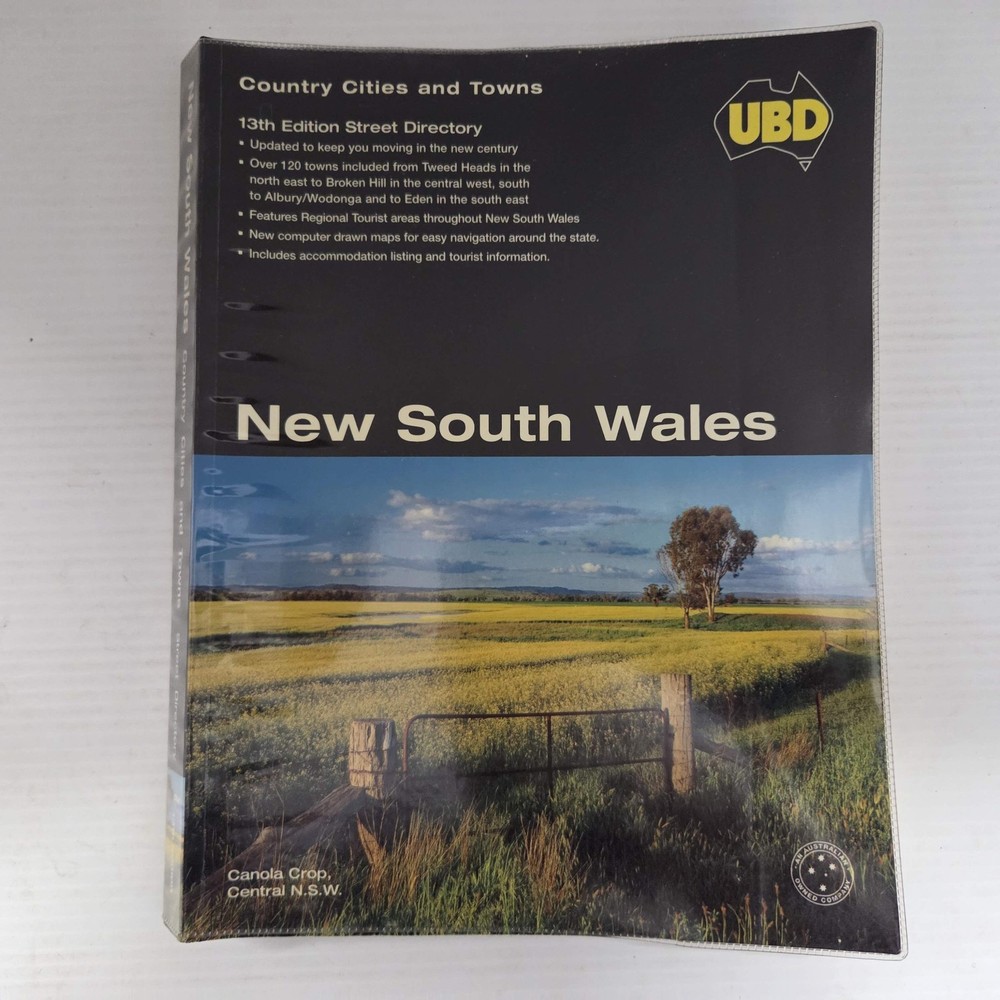 UBD NSW Street Directory Country Cities and Towns 13th Edition 2000