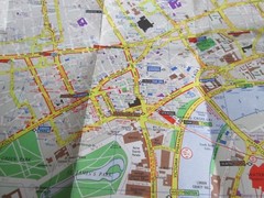 Geographia LONDON Big Ben Map Scale 5.5 inch to 1 mile