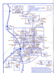 LEICESTER, Loughborough – Street maps with Index
