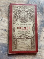 VINTAGE Ordnance Survey map of Cromer, coloured edition 1912