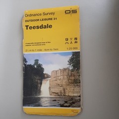 Ordnance Survey Outdoor Leisure 31 Teesdale Map