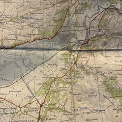 ABERYSTWYTH Ordnance Survey CLOTH Map 1952 Sheet 127 Seventh Series Machynlleth