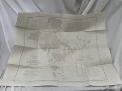 Vintage National Geographic Map India And Burma April 1946