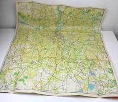 ESSO Petroleum Road Maps No. 1 & 2 London South & East England Colour Map 1960s