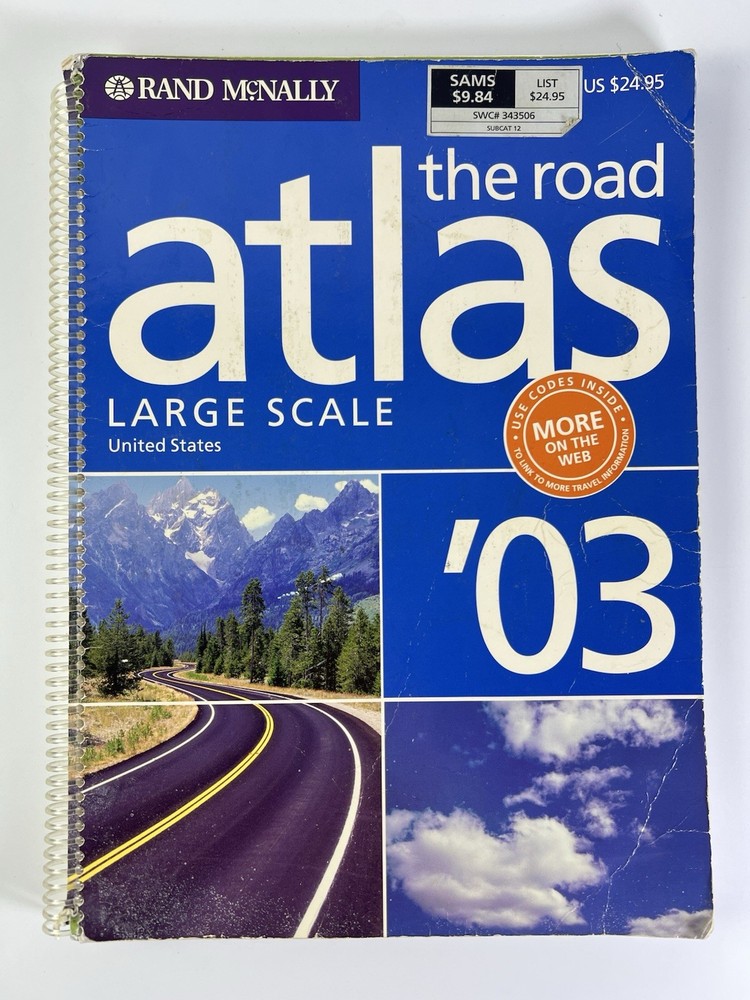 Rand McNally 2003 Large Scale Road Atlas United States Spiral Bound Maps Travel