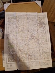 Ordnance Survey Map Of Great Britian – BURTON UPON TRENT – 1966 – 1/63360