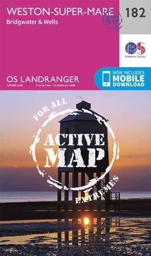 Weston-Super-Mare, Bridgwater & Wells (Map) OS Landranger Active Map (UK IMPORT)