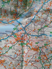 Reader’s Digest TOURING MAP, The West Country & South Wales, 1994