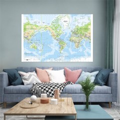 24*36in The World Wall Map Hanging Poster Home Office BS9