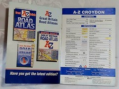 Vintage 1960’s Geographica Road Map Sussex & A-Z Croyden, Purley, Sutton 2001