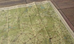 Antique Vintage German tourist map Berlin Silva