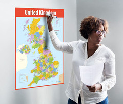 Education Map of the Uk Poster, Extra Large A1 Gloss Paper (850 Mm X 594 Mm)